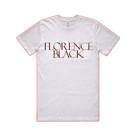 Pouring Rain White On White Tshirt